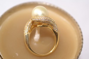 Bague perle Gold et 1 carat de diamant