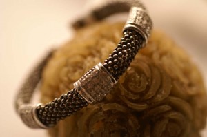 Bracelet argent noir
